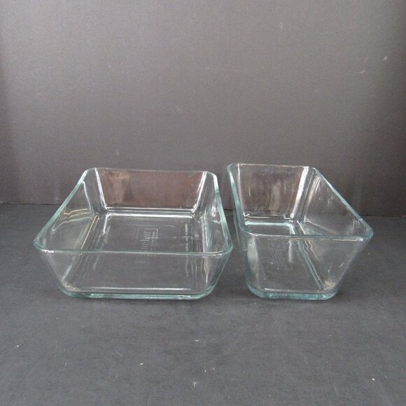 Vintage Anchor Hocking Clear Glass Baking Dishes 1~1.2 Qt & 1~1.6 Qt - Picture 1 of 8